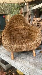 Zetel in geweven rotan, Tuin en Terras, Ophalen, Gebruikt, Rotan