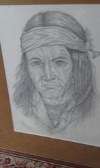 tekening potlood, Antiek en Kunst, Kunst | Schilderijen | Modern, Ophalen