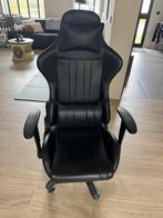 Lederen bureaustoel, Huis en Inrichting, Ophalen, Gaming bureaustoel, Zwart, Zo goed als nieuw