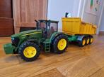 Grote tractor met aanhangwagen John Deere, Kinderen en Baby's, Speelgoed |Speelgoedvoertuigen, Ophalen of Verzenden, Zo goed als nieuw