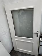Houten buitendeur met glas 1980mmx1025mm, Doe-het-zelf en Bouw, Deuren en Vliegenramen, Ophalen of Verzenden, Zo goed als nieuw