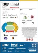 Union SG -  R Antwerp FC, Tickets en Kaartjes, Sport | Voetbal, Mei, Losse kaart, Eén persoon