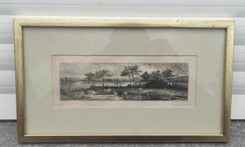 gravure paysage signe leo drouyn beschikbaar voor biedingen