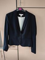 H&M Conscious donkerblauwe fitted blazer  dames - maat 38, Comme neuf, Enlèvement, Bleu, Taille 38/40 (M)