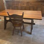 Eiken tafel met 6 stoelen, Huis en Inrichting, Tafels | Eettafels, Ophalen, Gebruikt, Eikenhout, 50 tot 100 cm