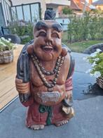 Chineese lachende houten Boudha, Ophalen of Verzenden, Zo goed als nieuw