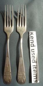 ART DECO 60 2x fourchette à déjeuner en métal argenté 18,3cm, Utilisé, Enlèvement ou Envoi