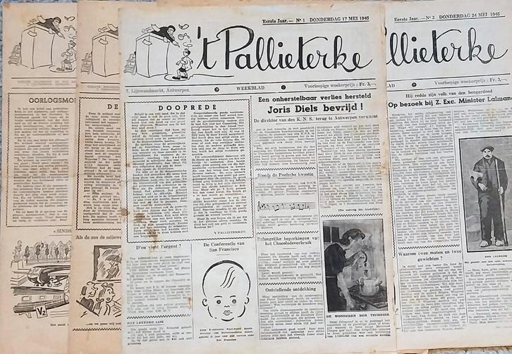 t Pallieterke, Collections, Revues, Journaux & Coupures, Enlèvement ou Envoi