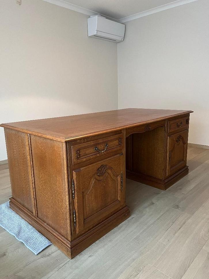 Dubbele antieke bureau, Huis en Inrichting, Bureaus, Gebruikt, Bureau, Ophalen