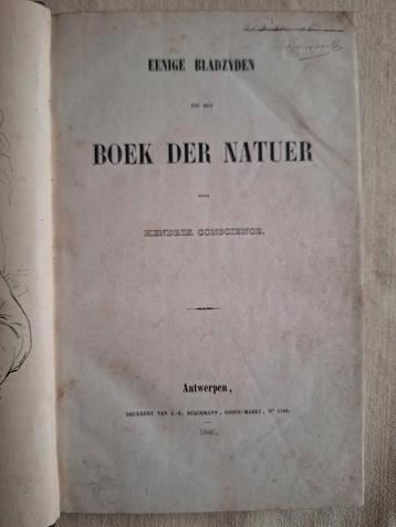 Hendrik Conscience -Eenige bladzyden uit het boek der natuer beschikbaar voor biedingen