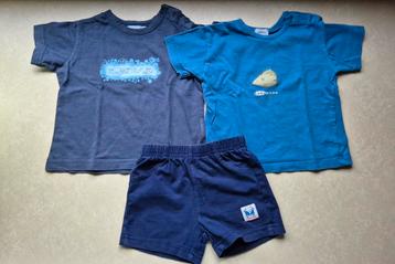 Set van 2 blauwe T-shirts van Mexx & short - Maat 68 beschikbaar voor biedingen
