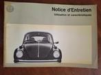 Notice d’entretien pour VW Cox de1972, Ophalen of Verzenden