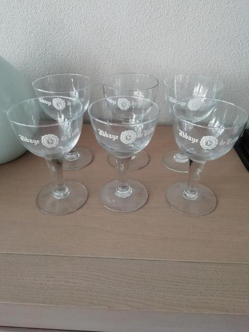 6 VERRES À CALICE VINTAGE LEFFE, ARTICLE DE COLLECTION, Collections, Marques de bière, Utilisé, Leffe, Enlèvement ou Envoi