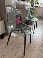 4 sièges transparents avec revêtement rouge supplémentaire, Enlèvement, Comme neuf