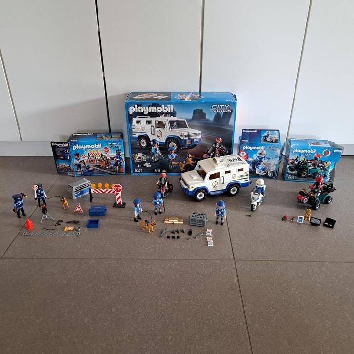 Playmobil City - Politie lot 1 (4 sets), Kinderen en Baby's, Speelgoed | Playmobil, Gebruikt, Complete set, Ophalen