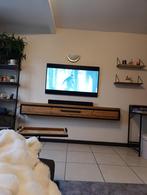Meuble TV suspendu en bois massif, Maison & Meubles, Enlèvement ou Envoi, Comme neuf