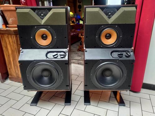 B&W DM 6 (250W-bouwjaar 1972), Audio, Tv en Foto, Luidsprekerboxen, Gebruikt, Front, Rear of Stereo speakers, 120 watt of meer