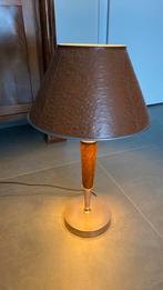 Set van staande lamp en tafellamp met lederen lampekap, Enlèvement, Utilisé