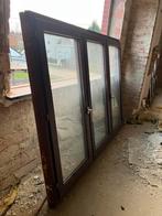 Fenêtre en bois en trois parties *2 en bon état, Bricolage & Construction, Châssis de fenêtre, 75 à 150 cm, Enlèvement, Utilisé