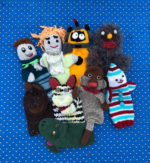 Lot 9 marionnettes à main, Hobby & Loisirs créatifs, Tricot & Crochet, Neuf, Tricot
