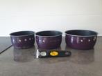 Set de 3 casseroles induction, Ophalen of Verzenden, Zo goed als nieuw