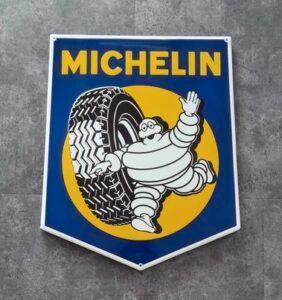 Michelin bibendum banden reclame emaillen borden decoratie, Verzamelen, Merken en Reclamevoorwerpen, Ophalen of Verzenden