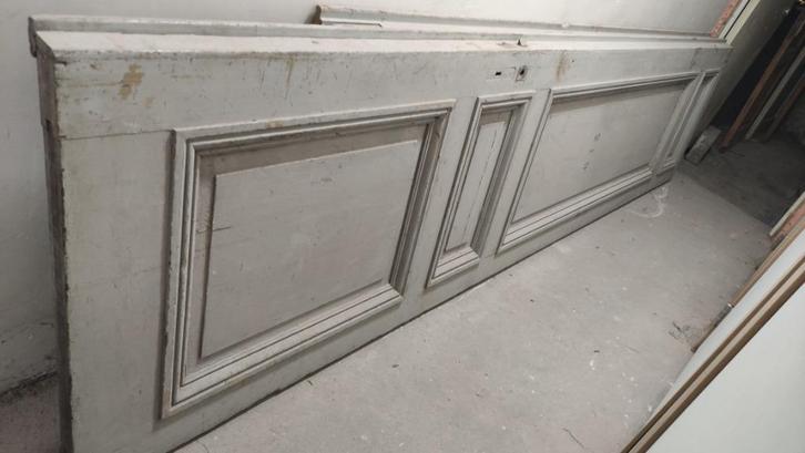 Oud massief hout met dubbele deur 273 cm x 150 cm, Doe-het-zelf en Bouw, Raamkozijnen en Schuifdeuren, Gebruikt, Hout, Ophalen