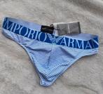 Emporio Armani Microfiber Thong, Slip, Blauw, Emporio Armani, Verzenden