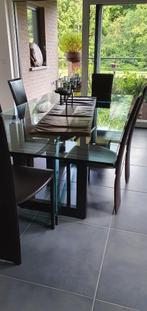 Eetkamertafel, Huis en Inrichting, 200 cm of meer, 100 tot 150 cm, Rechthoekig, Glas