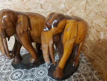 Houten olifanten, Antiek en Kunst, Ophalen