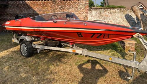 Bateau Piranha Espada, Watersport en Boten, Motorboten en Motorjachten, Gebruikt, Polyester, Tot 6 meter, Benzine, Buitenboordmotor