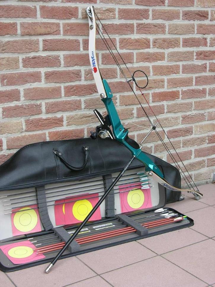 Compoundboog HOYT USA met toebehoren, Sport en Fitness, Handboogschieten, Gebruikt, Compoundboog, Ophalen