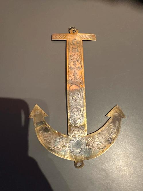 Antiek Anker Devotie-object, zilver, antiek, geloof, kerk, Antiek en Kunst, Antiek | Religieuze voorwerpen, Verzenden
