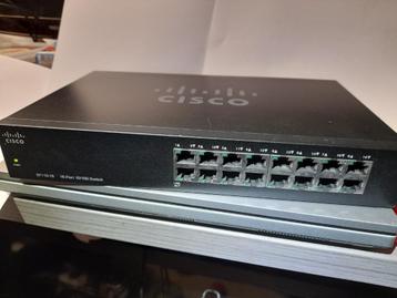 CISCO Small Business SF110-16 Switch goede staat -16 poorts