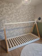 Tipi kinderbed 90x200, Ophalen, 90 cm, Eenpersoons, Wit
