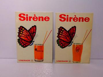 2 Sirene limonade pankartes1967 & 1971 + schaaltje beschikbaar voor biedingen