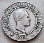 20 Cent 1860 Leopold I / Zeldzaam, Postzegels en Munten, Munten | België, Overig, Ophalen of Verzenden, Losse munt