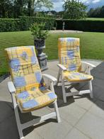 Tuinstoelen+ ligstoelen met kussens, Tuin en Terras, Ligbedden, Overige materialen, Zo goed als nieuw, Ophalen