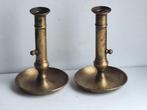 2 jolis anciens bougeoirs en laiton, Ophalen of Verzenden, Koper of Brons