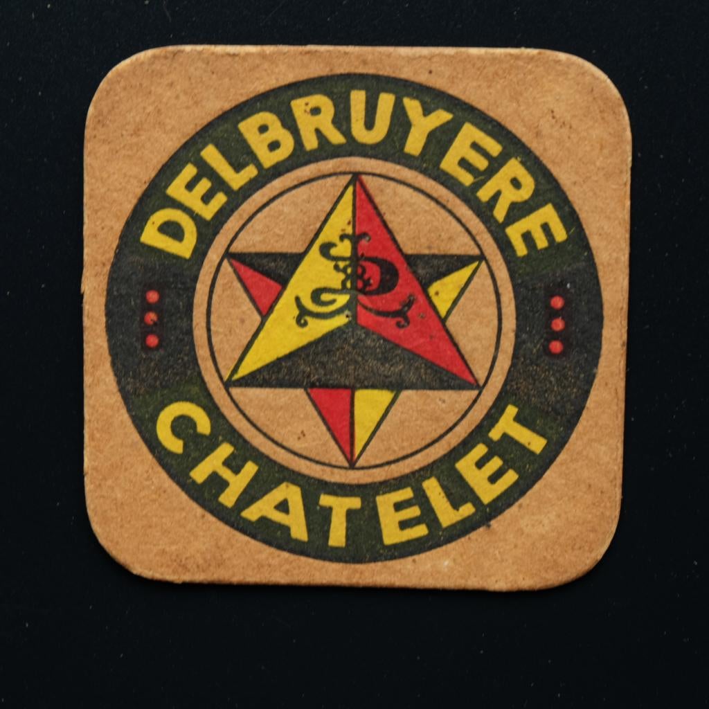 Delbruyere Chatelet sous-bock bierviltje bierdeckel coaster, Collections, Marques de bière, Sous-bock, Enlèvement ou Envoi