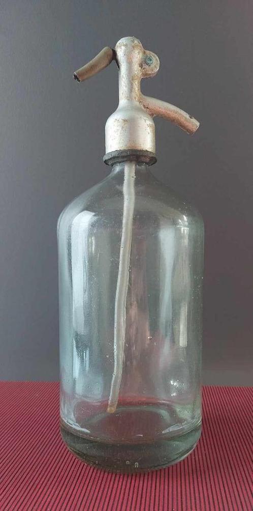 Ancien siphon en verre blanc épais, Antiquités & Art, Antiquités | Verre & Cristal, Enlèvement ou Envoi