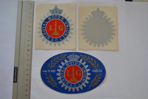 LOT 3 AUTOCOLLANTS ROYAL MOTOR UNION R.A.C.L. LIEGE RALLYES, Verzamelen, Automerken, Motoren en Formule 1, Zo goed als nieuw, Auto's