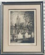 gravure courtrai signe albert goethals, Antiek en Kunst, Kunst | Etsen en Gravures, Ophalen of Verzenden