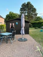 Parasol, Ophalen, Kantelbaar, Gebruikt, 2 tot 3 meter