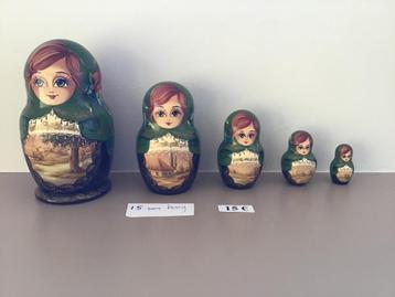 5 Russische nestpoppen in perfecte staat voor 15 euro beschikbaar voor biedingen