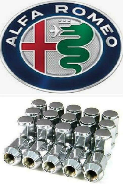 Set wielmoeren Alfa Romeo Spider 33, 75, 145, 146, 147, 155, Auto diversen, Wieldoppen, Nieuw, Ophalen