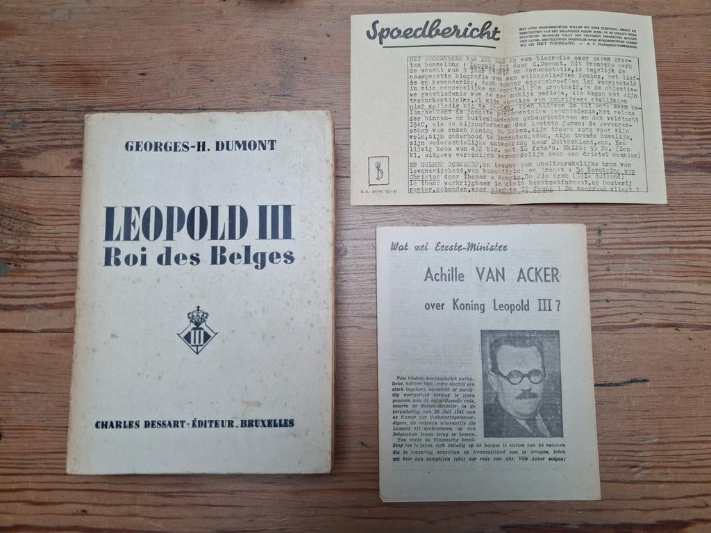 Léopold III roi des belges 1ère édition 1944 et annexes, Collections, Maisons royales & Noblesse, Enlèvement