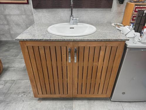 Badmeubels teak, Huis en Inrichting, Badkamer | Badkamermeubels, Zo goed als nieuw, Ophalen