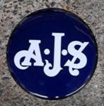 AJS emaillen reclame bord mancave garage decoratie borden, Reclamebord, Ophalen of Verzenden, Zo goed als nieuw