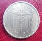1930 Bon pour UN franc, Timbres & Monnaies, Monnaies | Belgique, Envoi, Monnaie en vrac, Métal